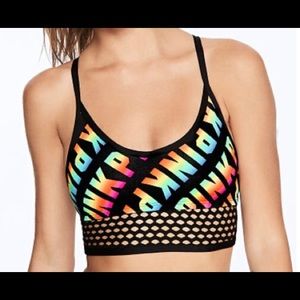 VS PINK Rainbow PINK Lightly Lined Sports Bra